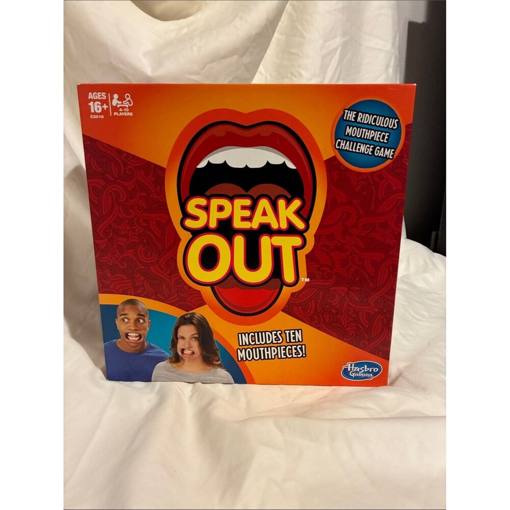 Hasbro Speak Out Party Game - Red and Orange Packaging